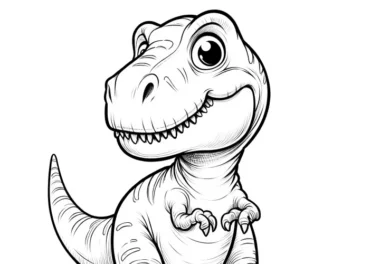 Tyrannosaurus rex: Ausmalbild