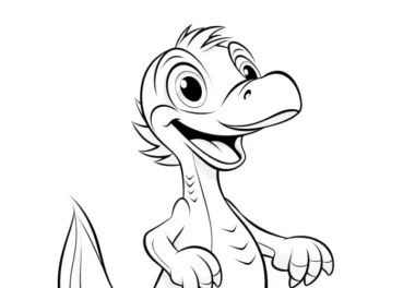 Velociraptor: kostenloses Ausmalbild