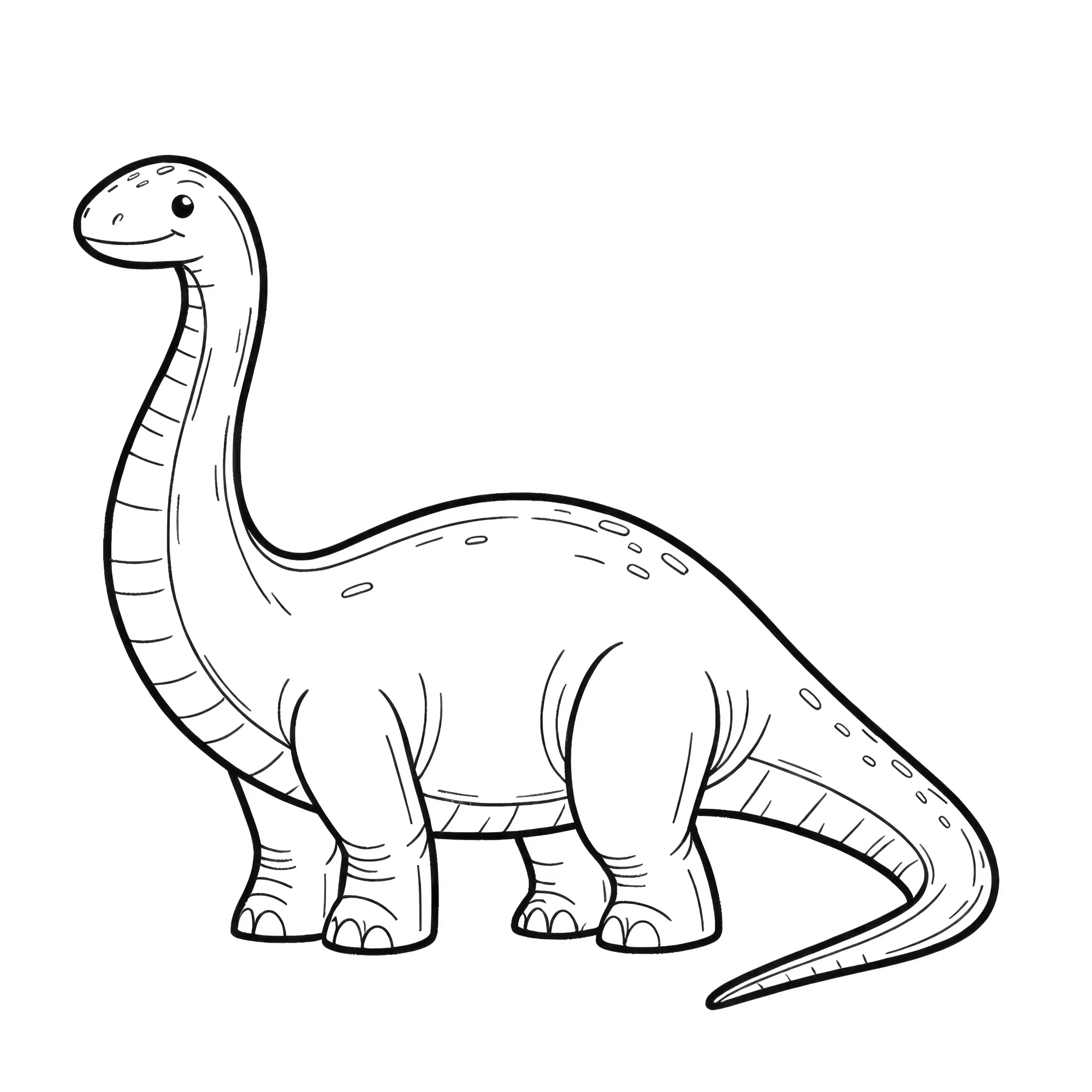 Brachiosaurus – Ausmalbild für Kinder