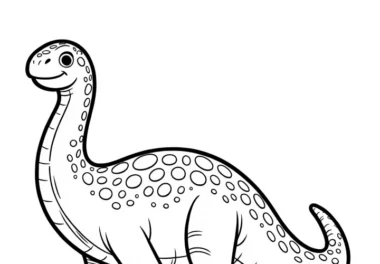 Langhals-Dinosaurier ausmalen