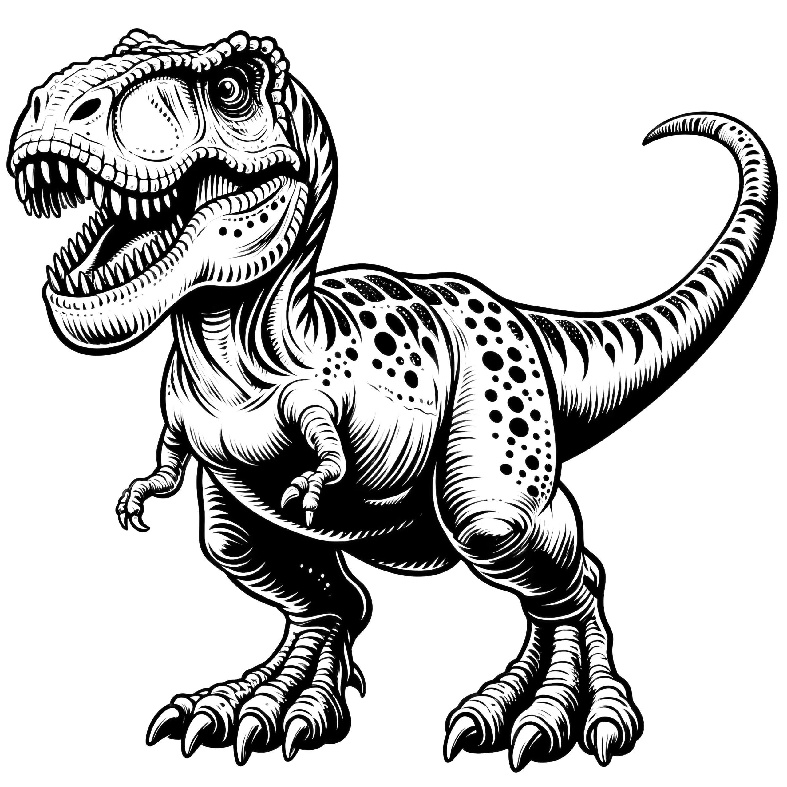 Dinosaurier Ausmalbild mit Tyrannosaurus Rex
